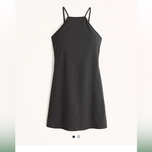 NWT Abercrombie High Neck Black Traveler Dress XS Tall